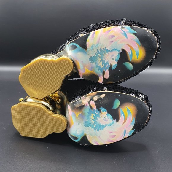 Irregular Choice Disco Bunny shoes - Black Sequin - Picture 6 of 12